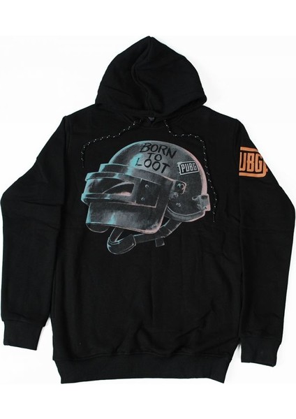 Pubg Helmet Hoodie Kapüşonlu Sweatshirt Siyah
