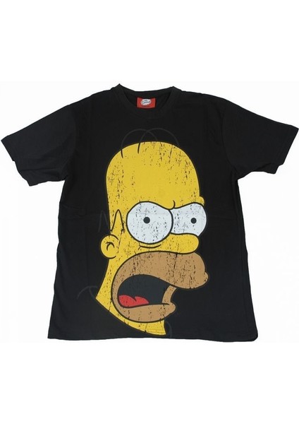 Simpons Homer The Head Tişört Siyah