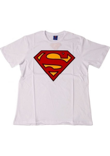 Superman Logo Tişört Beyaz