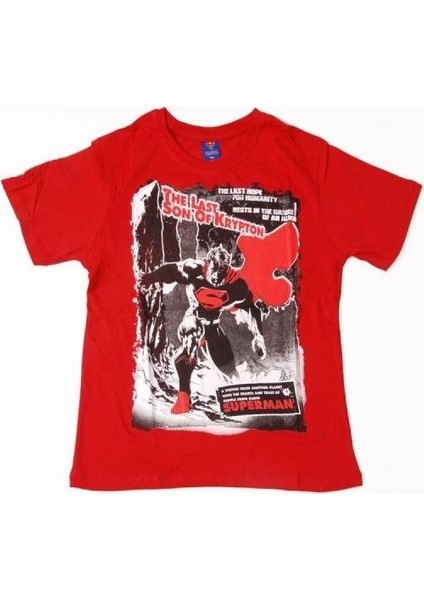 Superman No:10 Tişört Kırmızı