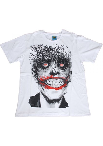 The Joker Bat Face Tişört Beyaz