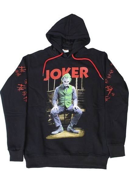 The Joker Haha Kapüşonlu Sweatshirt Siyah