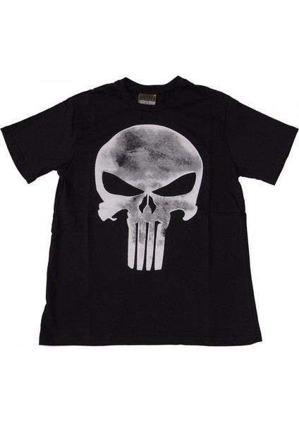 The Punisher Vintage Logo Tişört Siyah