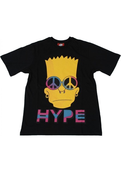 The Simpsons Hype Bart Tişört Siyah
