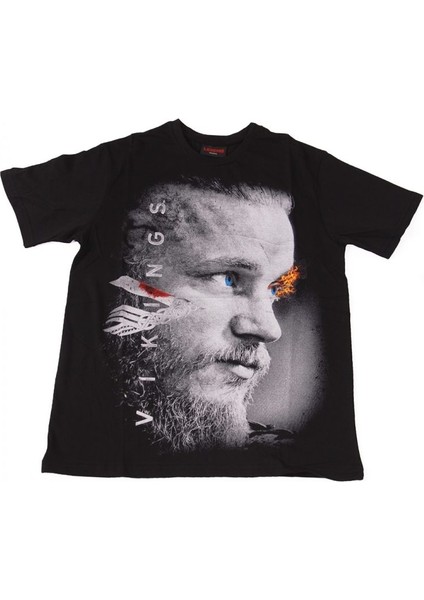 Vikings Ragnar Lodbrok Tişört Siyah