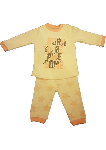 Neşelibebek FBBRS3313 Unisex Born To Be Awesome Muhteşem Olmak Için Doğmuş Pijama Takımı