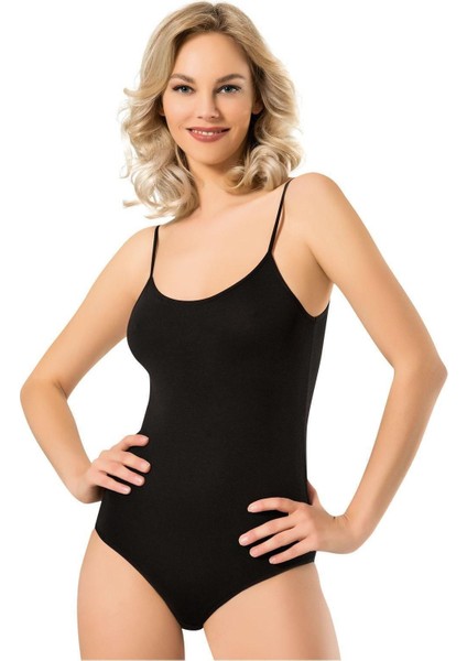 3 Adet Siyah Renk İp Askılı Çıtçıtlı Body