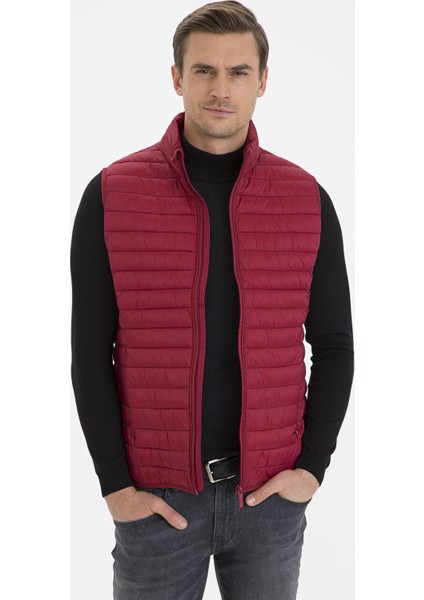 Erkek Bordo Yelek 50230453-VR014