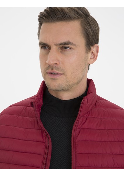 Erkek Bordo Yelek 50230453-VR014
