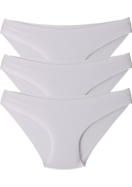 Kadın 3'lü Paket Panty Lazer Kesim Slip Külot