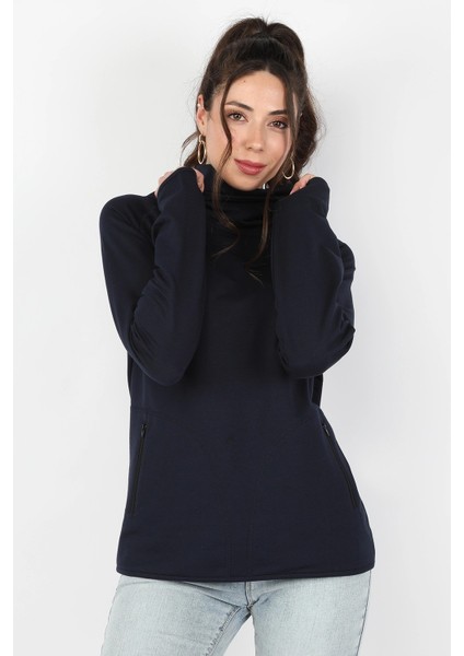 Kapüşonlu Sweatshirt Lacivert