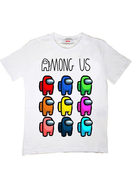 Among Us Çocuk Tişört Beyaz Unisex