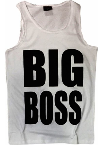 fame Big Boss Baskılı Sıfır Kol T-Shirt