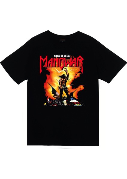 fame Manowar Baskılı T-Shirt
