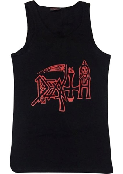 fame Death Baskılı Sıfır Kol T-Shirt