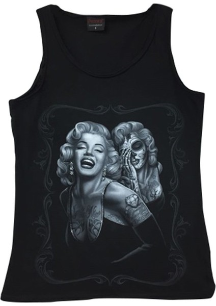 fame Marilyn Monroe Baskılı Sıfır Kol T-Shirt