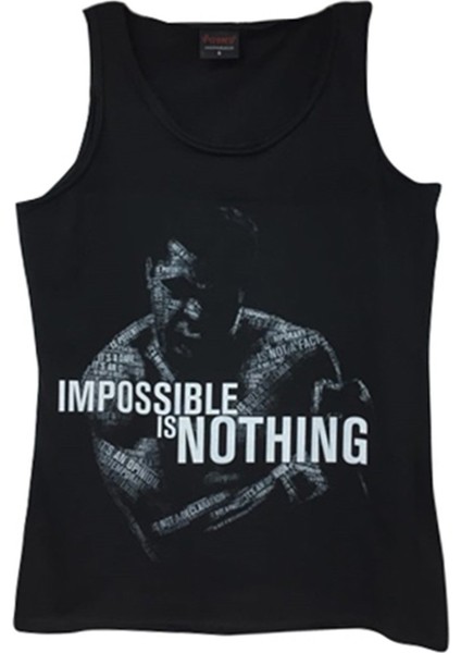 fame Muhammed Ali Baskılı Sıfır Kol T-Shirt