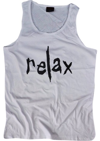fame Relax Baskılı Sıfır Kol T-Shirt