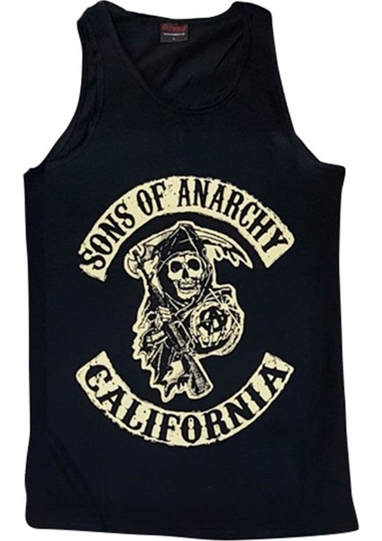 fame Sons Of Anarchy Baskılı Sıfır Kol T-Shirt