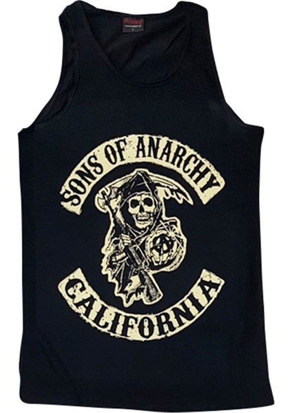 fame Sons Of Anarchy Baskılı Sıfır Kol T-Shirt