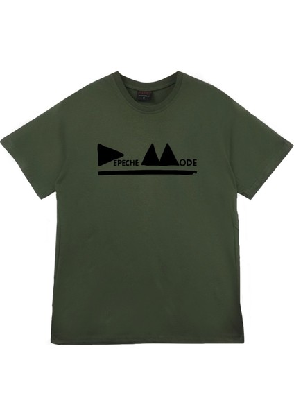 fame Depeche Mode Baskılı T-Shirt Yeşil