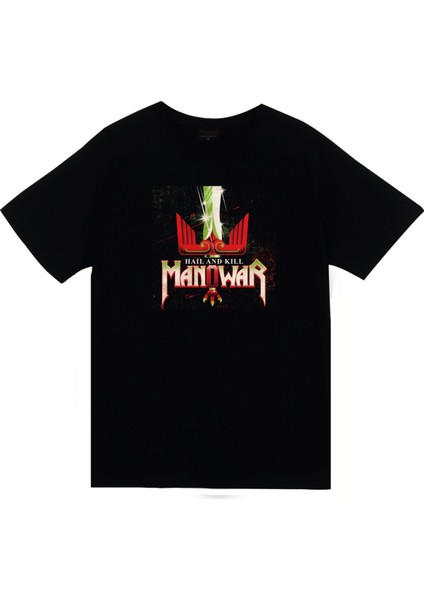 fame Manowar Baskılı T-Shirt