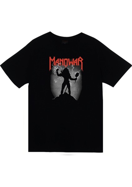 fame Manowar Baskılı T-Shirt