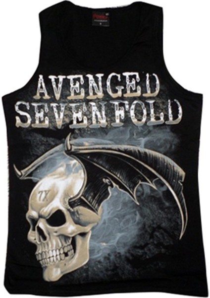fame Avenged Sevenfold Baskılı Sıfır Kol T-Shirt