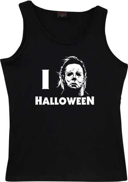 fame Halloween Baskılı Sıfır Kol T-Shirt