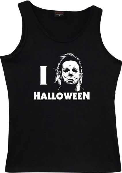 fame Halloween Baskılı Sıfır Kol T-Shirt