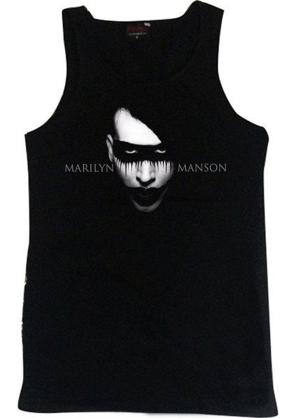 fame Marilyn Manson Baskılı Sıfır Kol T-Shirt
