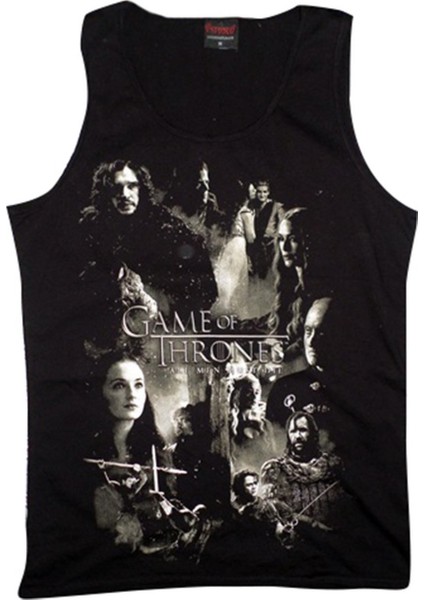 fame Game Of Thrones Baskılı Sıfır Kol T-Shirt