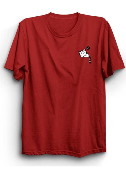 fame Cepte Uyuyan Kedi Cat Baskılı Tshirt