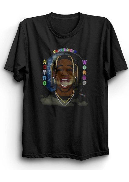 fame Travis Scott Astroworld Baskılı Tshirt