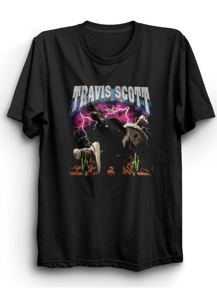 fame Travis Scott Astroworld Baskılı Tshirt