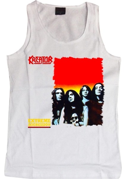 fame Kreator Baskılı Sıfır Kol T-Shirt