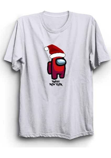 fame Among Us Yeni Yıl Noel Baba Happy New Year Baskılı Tshirt
