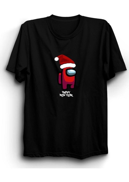 fame Among Us Yeni Yıl Noel Baba Happy New Year Baskılı Tshirt