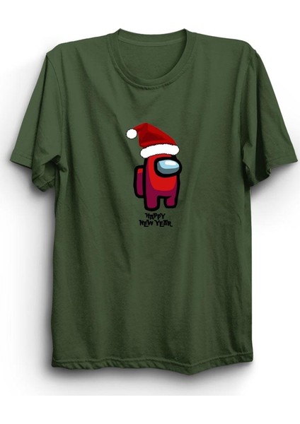 fame Among Us Yeni Yıl Noel Baba Happy New Year Baskılı Tshirt