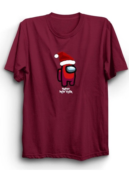 fame Among Us Yeni Yıl Noel Baba Happy New Year Baskılı Tshirt