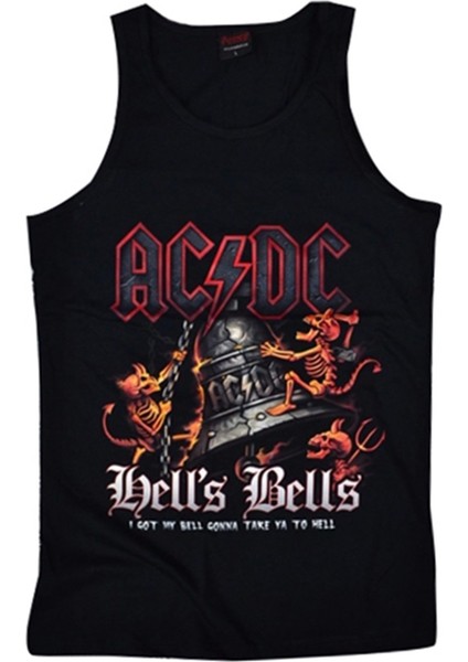 fame Acdc Baskılı Sıfır Kol T-Shirt