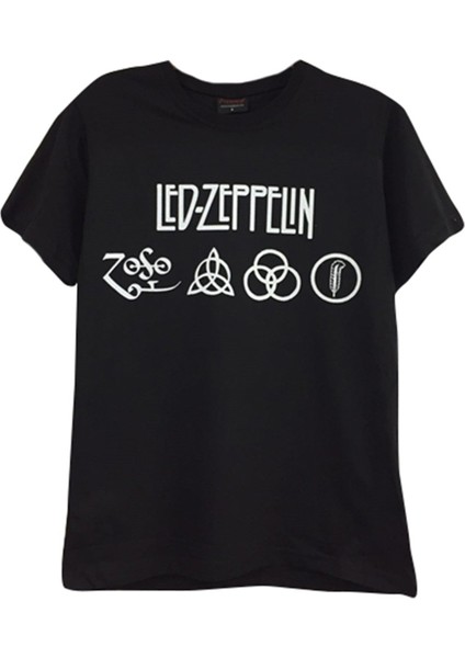 fame Led Zeppelin Baskılı T-Shirt