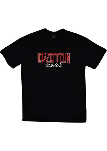 fame Led Zeppelin Baskılı T-Shirt