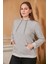 Kapşonlu Büyük Beden Gri Sweatshirt 1