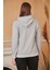 Kapşonlu Büyük Beden Gri Sweatshirt 3