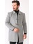 PLT8364 Dewberry Erkek Palto-Açık Gri 4
