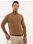 Pierre Cardin Erkek Camel Melanj Slim Fit Balıkçı Yaka Triko Kazak 50227090-Vr122 1