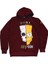 The Simpsons Bart (Skull) Kapüşonlu Sweatshirt Hoodie Bordo 1