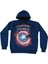 Captain America Shield Kapüşonlu Sweatshirt Mavi 1