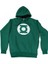 Green Lantern Logo Kapüşonlulu Sweatshirt Yeşil 1